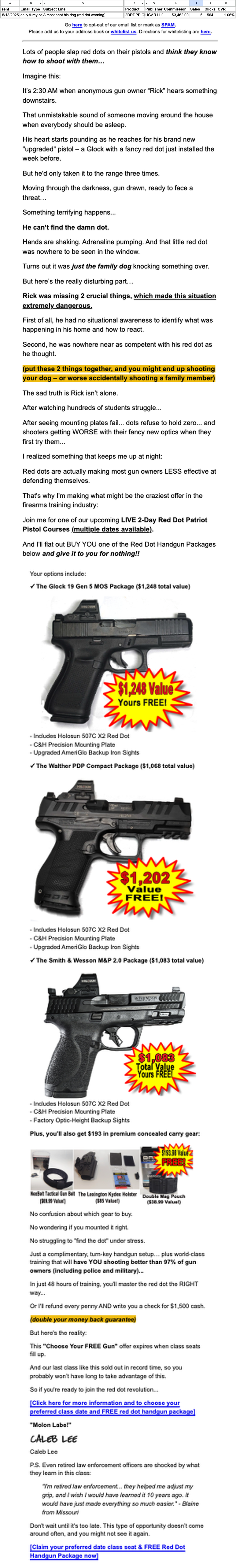 2-Day Red Dot Class email